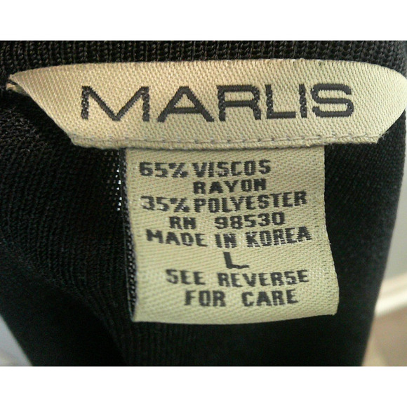 Marlis Black Open Cardigan Women's Large Thick, Rolled Sleeve - Picture 4 of 5